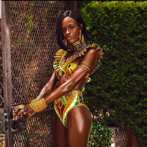 New African Totem Print High Waisted Bikini - Picture 3 of 12